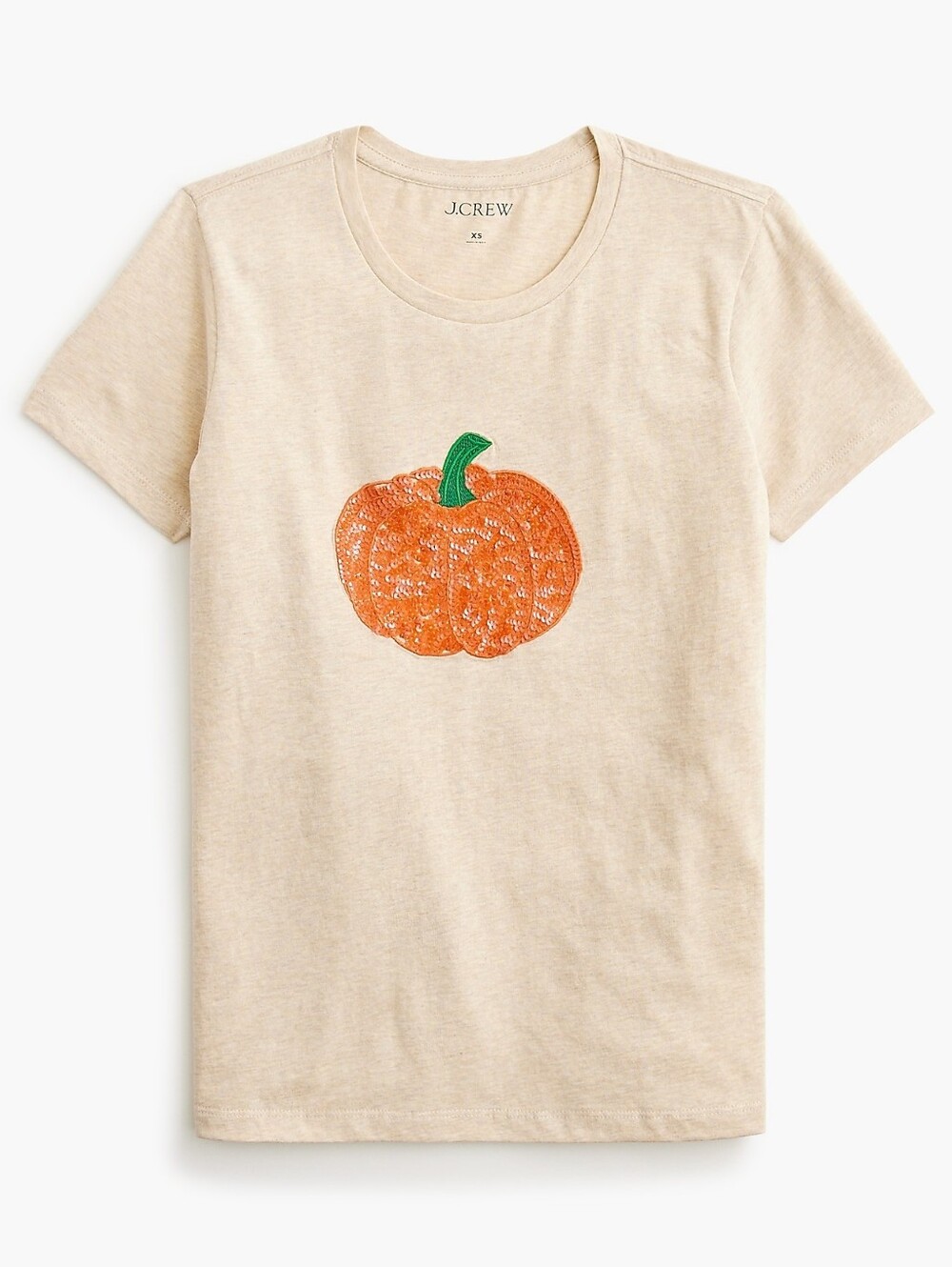 J Crew Sequin pumpkin tee